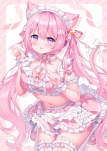 animal_ears garter maid nekomimi siooooono stockings tail thighhighs