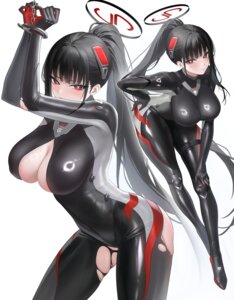 Rating: Questionable Score: 7 Tags: blue_archive bodysuit bondage ebi_(ebimon0) garter halo no_bra open_shirt torn_clothes tsukatsuki_rio User: SenjounoValkyria