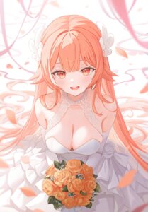 dress funii indie_virtual_youtuber no_bra pillowdear wedding_dress