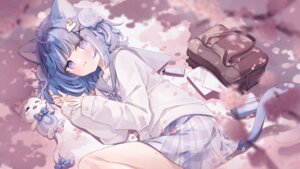 Rating: Safe Score: 9 Tags: animal_ears hoshi indie_virtual_youtuber kurageu_roa nekomimi seifuku sweater tail wallpaper User: tagme