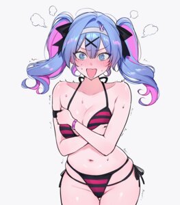 bikini detexted hatsune_miku qiandaiyiyu rabbit_hole_(vocaloid) swimsuits thong vocaloid wet