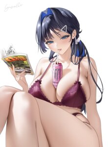 Rating: Questionable Score: 60 Tags: bra hololive hololive_english lingerie lyusiola ouro_kronii pantsu User: KenB