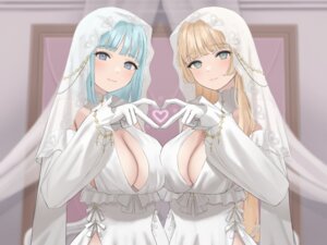 dress no_bra sutochan symmetrical_docking