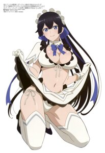 bikini heels maid mei_(mugen_gacha) see_through shinjiteita_nakama-tachi_ni_dungeon_okuchi_de_korosarekaketa_ga_gift_"mugen_gacha"_de_level_9999_no_nakama-tachi_wo_te_ni_irete_moto_party_member_to_sekai_ni_fukushuu_&_"zamaa!"_shimasu! skirt_lift suzuki_yukie swimsuits thighhighs