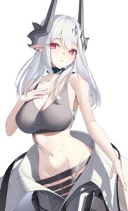 Rating: Questionable Score: 7 Tags: arknights bandages bowlp bra horns mudrock_(arknights) nopan pointy_ears User: VigorousMMM