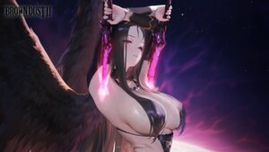 breasts brown_dust_ii no_bra origami sword wallpaper wings
