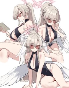 Rating: Questionable Score: 59 Tags: angel blue_archive kirifuji_nagisa megane shigure swimsuits wings User: Arsy