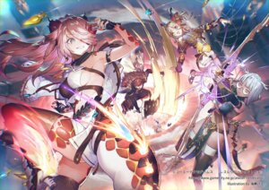 atelier atelier_resleriana heels heterochromia horns jelka koei_tecmo megane no_bra sword tail thighhighs umiu_geso weapon