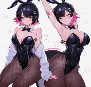 Rating: Questionable Score: 30 Tags: animal_ears bunny_ears bunny_girl ellen_joe fishnets no_bra pantyhose qiandaiyiyu tail wet zenless_zone_zero User: lacepanties