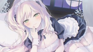 maid no_bra silltare stockings thighhighs wallpaper