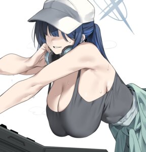 blue_archive halo headphones joumae_saori no_bra urec