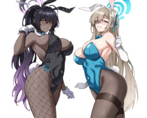 Rating: Questionable Score: 28 Tags: animal_ears artist_revision blue_archive bunny_ears bunny_girl fangs_(fangs_art) fishnets halo ichinose_asuna kakudate_karin no_bra pantyhose tail User: Genex