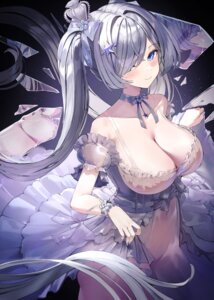 cinderella_(nikke) dress goddess_of_victory:_nikke no_bra see_through wakum