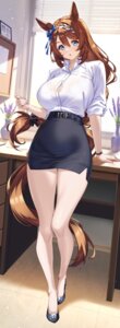 Rating: Questionable Score: 14 Tags: animal_ears bra dress_shirt lingerie merufena open_shirt see_through super_creek_(umamusume) tail uma_musume_pretty_derby User: Arsy
