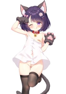 Rating: Questionable Score: 27 Tags: animal_ears areola bandaid breasts cameltoe dress loli maebari nekomimi no_bra nopan pasties qian_hen see_through skirt_lift summer_dress tail thighhighs User: StarStrummer