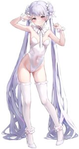 cropped detexted heels henzer leotard loli no_bra see_through thighhighs