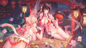 Rating: Questionable Score: 46 Tags: animal_ears asian_clothes mia_skye nekomimi no_bra pantsu see_through siris snowbreak:_containment_zone tagme tail thong wallpaper User: moonian