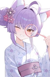 animal_ears kimono kitsune stellive tagme tenko_shibuki
