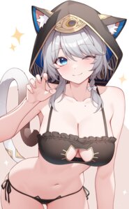 animal_ears bra cipher_(honkai:_star_rail) honkai:_star_rail nekomimi pantsu poinia string_panties tail