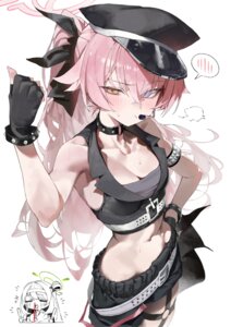 blood blue_archive chibi cosplay garter halo heterochromia izayoi_nonomi kuromi_serika loli no_bra pepq takanashi_hoshino uniform wet
