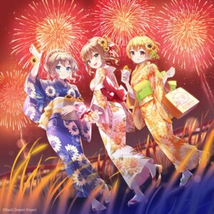 Rating: Safe Score: 20 Tags: bang_dream! bang_dream!_episode_of_roselia disc_cover imai_lisa kimishima_ao kitazawa_hagumi yamabuki_saaya yukata User: himeno_nanako