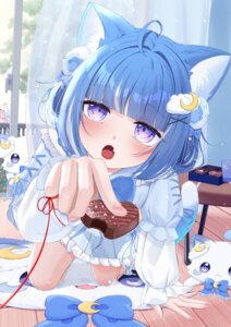 Rating: Safe Score: 16 Tags: animal_ears bandaid indie_virtual_youtuber kurageu_roa nekomimi tagme tail valentine yuuki_sakuna User: 弱受猫