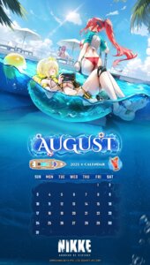 bikini calendar dorothy_(nikke) elegg garter goddess_of_victory:_nikke rapi_(nikke) see_through shirt_lift swimsuits tagme wet wet_clothes wings