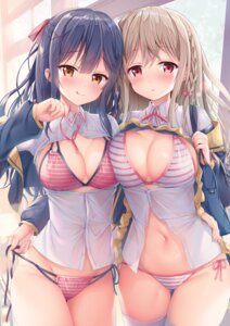 Rating: Questionable Score: 35 Tags: bikini digital_version maeda_shiori nanami_yuuno open_shirt panty_pull see_through seifuku swimsuits symmetrical_docking thighhighs twinbox twinbox_(circle) twinbox_gakuen undressing wet_clothes User: Arsy