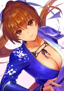 Rating: Questionable Score: 27 Tags: armor dead_or_alive fubuki_(fakemonkey0224) japanese_clothes kasumi no_bra User: himeno_nanako