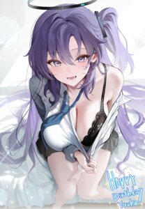Rating: Questionable Score: 49 Tags: blue_archive bra halo hayase_yuuka lingerie movik open_shirt seifuku skirt_lift wet User: VigorousMMM