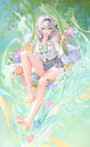atdan feet firefly honkai:_star_rail seifuku skirt_lift wet