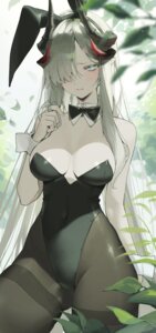 Rating: Questionable Score: 31 Tags: animal_ears blue_archive bunny_ears bunny_girl g5_(g5_gugu) hanuma_makoto horns no_bra pantyhose pointy_ears User: VigorousMMM