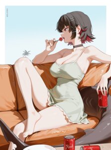 Rating: Questionable Score: 74 Tags: dress ellen_joe melowh no_bra skirt_lift tail wet zenless_zone_zero User: VigorousMMM