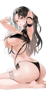 ass bikini choyeon garter goddess_of_victory:_nikke rosanna_(nikke) swimsuits thong wet