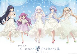 dress heels katou_umi key kushima_kamome naruse_shiroha no_bra see_through skirt_lift sorakado_ao summer_pockets tagme tsumugi_wenders