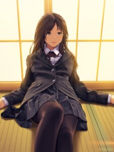 a.x. pantyhose seifuku skirt_lift