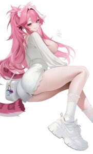 Rating: Questionable Score: 8 Tags: animal_ears ass breasts hololive hololive_english nipples no_bra oikomia raora_panthera see_through tail User: lacepanties