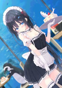 fairy_eye garter maid penguin shirakawa_yumea thighhighs waitress