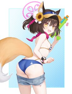 Rating: Questionable Score: 30 Tags: animal_ears ass bikini blue_archive gun halo kitsune kuda_izuna loli monmon swimsuits tail torn_clothes User: KenB