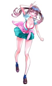 kaba_yuuji kakunaru_ue_wa miyamoto_niina no_bra seifuku skirt_lift