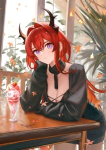arknights horns sui_wo_qing_shan_qu surtr_(arknights)