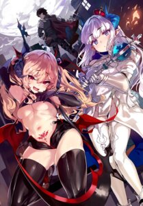 Rating: Questionable Score: 28 Tags: armor devil garter horns no_bra nopan pointy_ears shiokonbu sword tail tattoo thighhighs weapon wings User: kiyoe