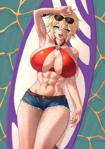 alina_novikov bikini_top masamune_oekaki megane swimsuits tatakau_ni_ataisuru tattoo