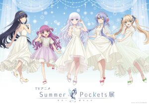 dress heels katou_umi key kushima_kamome naruse_shiroha no_bra see_through skirt_lift sorakado_ao summer_pockets tagme tsumugi_wenders