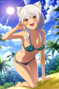 Rating: Questionable Score: 45 Tags: animal_ears aquastar_inc. bikini kirino_iko mayonaka_heart_tune nekomimi swimsuits User: drop