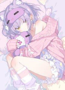 Rating: Safe Score: 58 Tags: animal_ears kani_biimu neko nekomimi pajama shinomiya_runa sweater vspo! User: himeno_nanako
