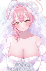 Rating: Questionable Score: 34 Tags: blue_archive dress halo nimama397 no_bra urawa_hanako wedding_dress User: Arsy