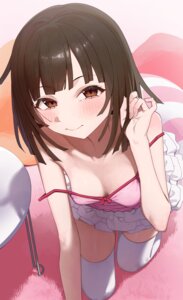 Rating: Questionable Score: 11 Tags: bakemonogatari monogatari_(series) no_bra sengoku_nadeko syhan thighhighs User: Spidey