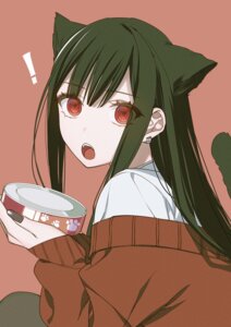 Rating: Safe Score: 15 Tags: animal_ears chihara_mai jirai_nan_desu_ka?_chihara-san nekomimi ryon_(ryonhei) seifuku sweater tail User: VigorousMMM