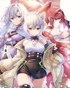 Rating: Safe Score: 23 Tags: a_(xenoblade_3) animal_ears bodysuit garter japanese_clothes kagiroi_(xenoblade_3) na'el_(xenoblade_3) nekomimi tattoo thighhighs ui_frara weapon xenoblade_(series) xenoblade_3 User: himeno_nanako